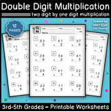 Double Digit By Single Digit Multiplication Worksheets (Tw