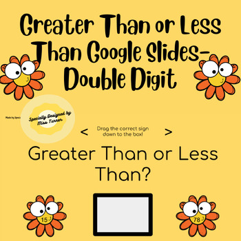 Preview of Double Digit Greater Than or Less Than Google Slides Practice