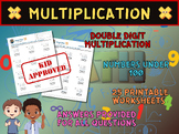 Double Digit Multiplication - 2-Digit Numbers, Printable Math Worksheets