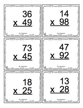 4th grade double digit multiplication 4th grade math activities pack