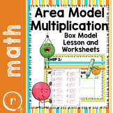 Double Digit Multiplication Area Box Model Lesson & Worksh