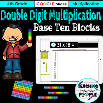 Preview of Double Digit Multiplication Base Ten Block Math Activity | Area Model