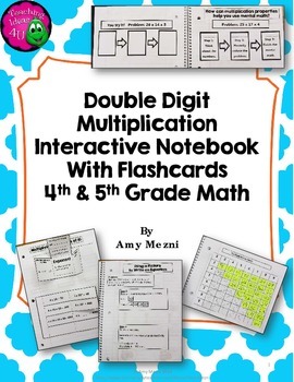Preview of Double Digit Multiplication Interactive Notebook INB Unit 4th & 5th Grade