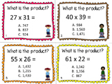 Double Digit Multiplication Practice Task Cards