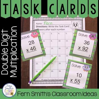 Preview of Double Digit Multiplication Task Cards