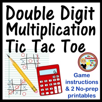Preview of Multiplication Tic TacToe 2 Digit x 2 Digit I Double Digit Multiplication Game