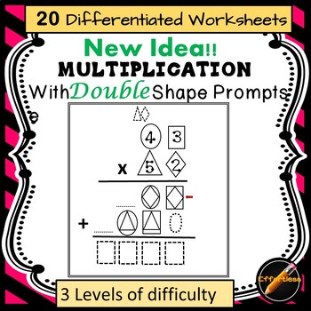 Preview of Double Digit Multiplication With DOUBLE Shape Prompts: A new Strategy