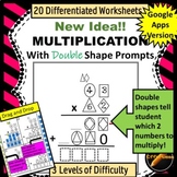Double Digit Multiplication With DOUBLE Shape Prompts: A n