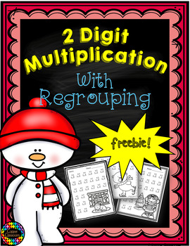 Preview of Double Digit Multiplication With Regrouping, Two Digit Multiplication Free
