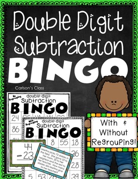 Preview of Double Digit Subtraction BINGO --  With and Without Regrouping