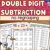 Double Digit (Two Digit) Subtraction - Without Regrouping - Worksheets