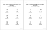 Double Digit Subtraction Packet with Regrouping