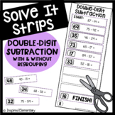 Double Digit Subtraction With Regrouping Solve It Strips®