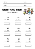 Double Digit Subtraction Worksheet