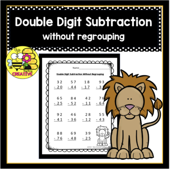 Preview of Double Digit Subtraction with No Regrouping