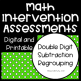 Double Digit Subtraction with Regrouping Progress Monitori