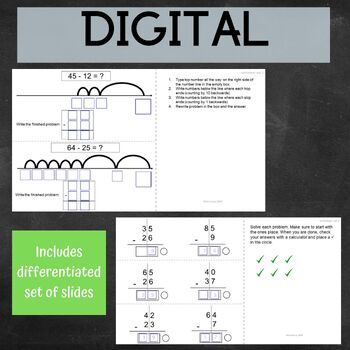 Double Digit Subtraction with borrowing and without for Special Education