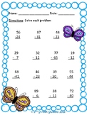 Double Digit Subtraction without Regrouping