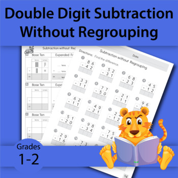 Double Digit Subtraction without Regrouping Worksheets | TpT