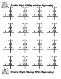 Double Digit adding with & without Regrouping