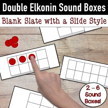 Preview of Double Elkonin Sound Boxes: Blank Slate with a Slide (Personal & Commercial Use)