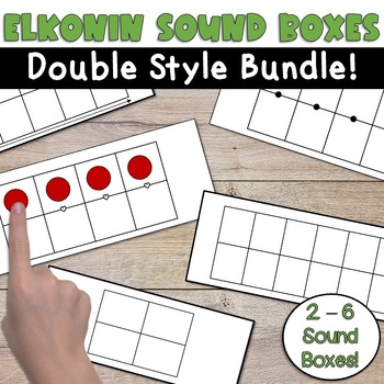 Preview of Double Elkonin Sound Boxes Bundle (Personal & Commercial Use)