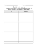 Double Entry Journal