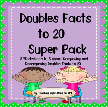 Preview of Doubles Fact Worksheets - Digital Classroom or Printable Pages