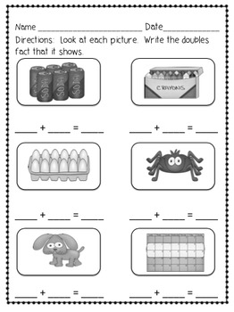 Doubles Fact Worksheets - Digital Classroom or Printable Pages | TpT