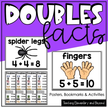 Preview of Doubles Facts Posters and Activities Building Number Fluency