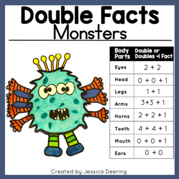 Preview of Double Facts Activity | Doubles Double Plus 1 Addition Facts Craft