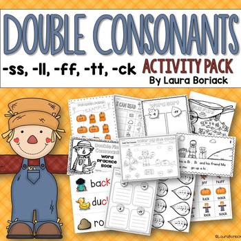 Preview of Double Final Consonants ss, ll, ff, tt ,ck  Activity Pack
