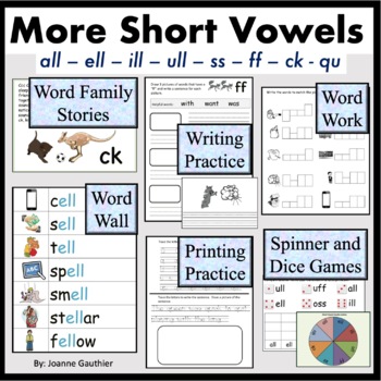 Preview of Double Letter Short Vowel Word Families and Spelling Patterns