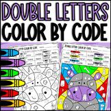 Double Letters Color by Code Worksheets: Double Consonants