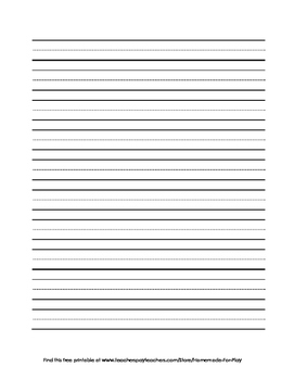 Double Lined Beginner Writing Paper - Portrait Orientation by