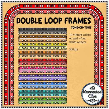 Double Loop Frames - 10 Colors - Dollar Deal! by KB Konnected | TPT