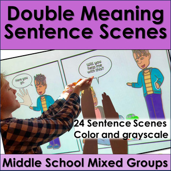 Preview of Double Meaning Sentences for Middle School Mixed Groups