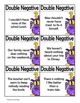 using double negatives