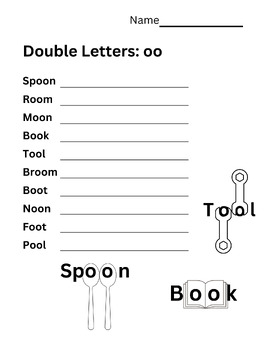 Preview of Double "O" Spelling Words