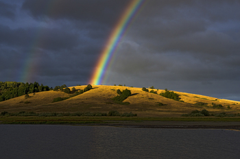 Preview of Double Rainbow Baskett Slough National Wildlife Refuge Oregon stock image