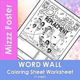 Double Replacement Reaction Word Wall Coloring Sheet (1 pg.)