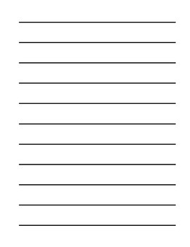 Double Sided Blank  Lined Paper  by Mrs Romano Teachers 