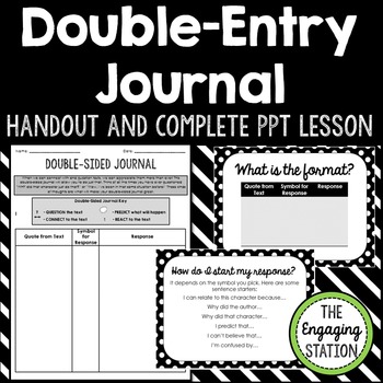 Preview of Double-Sided (Double-Entry) Journal Handout and Guided PPT Lesson