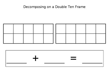 Preview of Double Ten Frame Decomposing