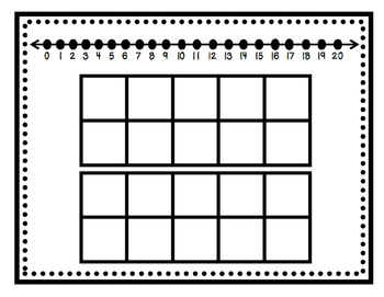 Preview of Double Ten Frame with Numberline