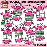Double Ten Frames Math Clipart | Summer Crab Graphics | Oc