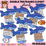 Double Ten Frames Math Clipart | Summer Shark Graphics | O