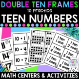 Double Ten Frames Teen Numbers Math Centers Worksheets Activities