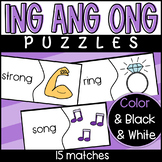 ING, ANG, and ONG Puzzles: Word Family Glues Sounds