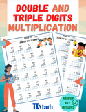 Double and Triple Digit Multiplication | Digital & Printab